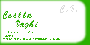 csilla vaghi business card
